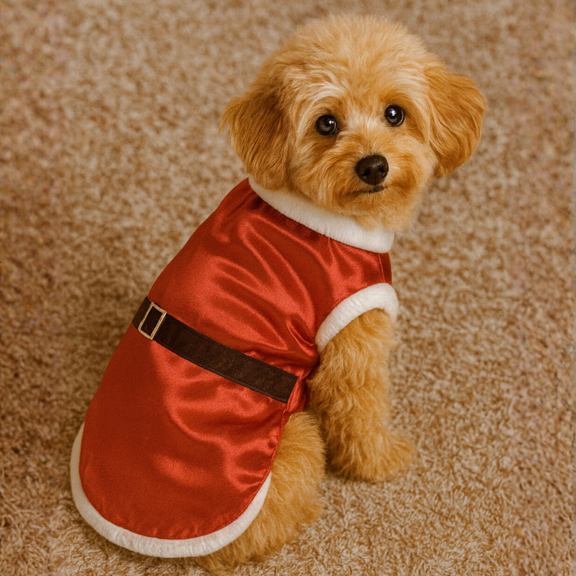 Kit 1-2 Roupa de Natal para Cachorro e Gato Colete Pet Fantasia Festa Natalina Tamanho Pequeno Grande Porte Macho Femea