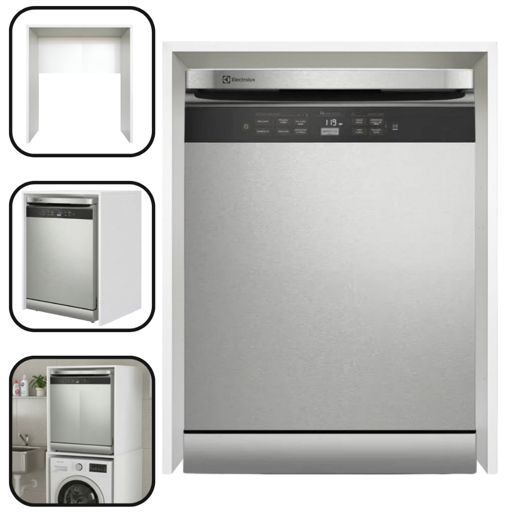 Nicho Para Lava Louças Electrolux 14 Serviços MDF 91x69x64cm