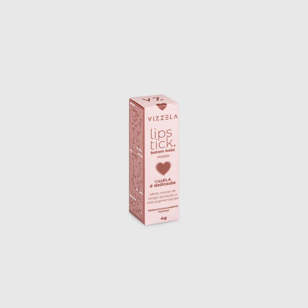 Batom Bala Lipstick Bastão Leve Pigmentação Hidratante Vegano Original Vizzela · foto 2