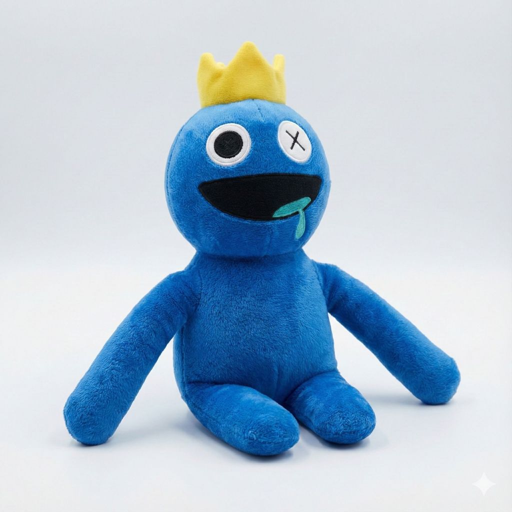 Pelúcia Blue Rainbow Friends 30cm | Boneco Macio Inspirado Roblox | Presente Infantil Criativo