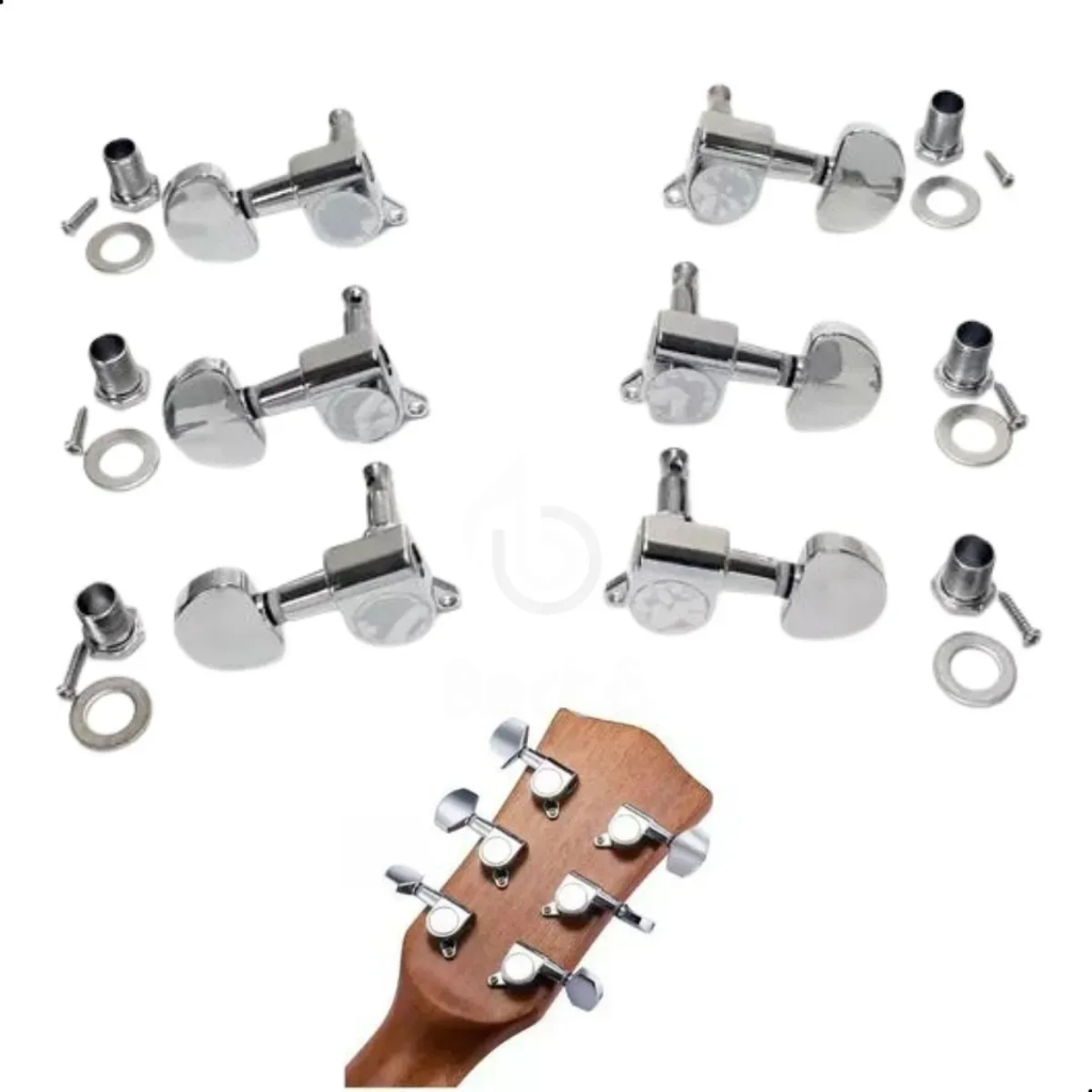 Tarraxa Tarracha Blindada Violao Luxo Resistente + Kit de Parafusos Facil Instalação