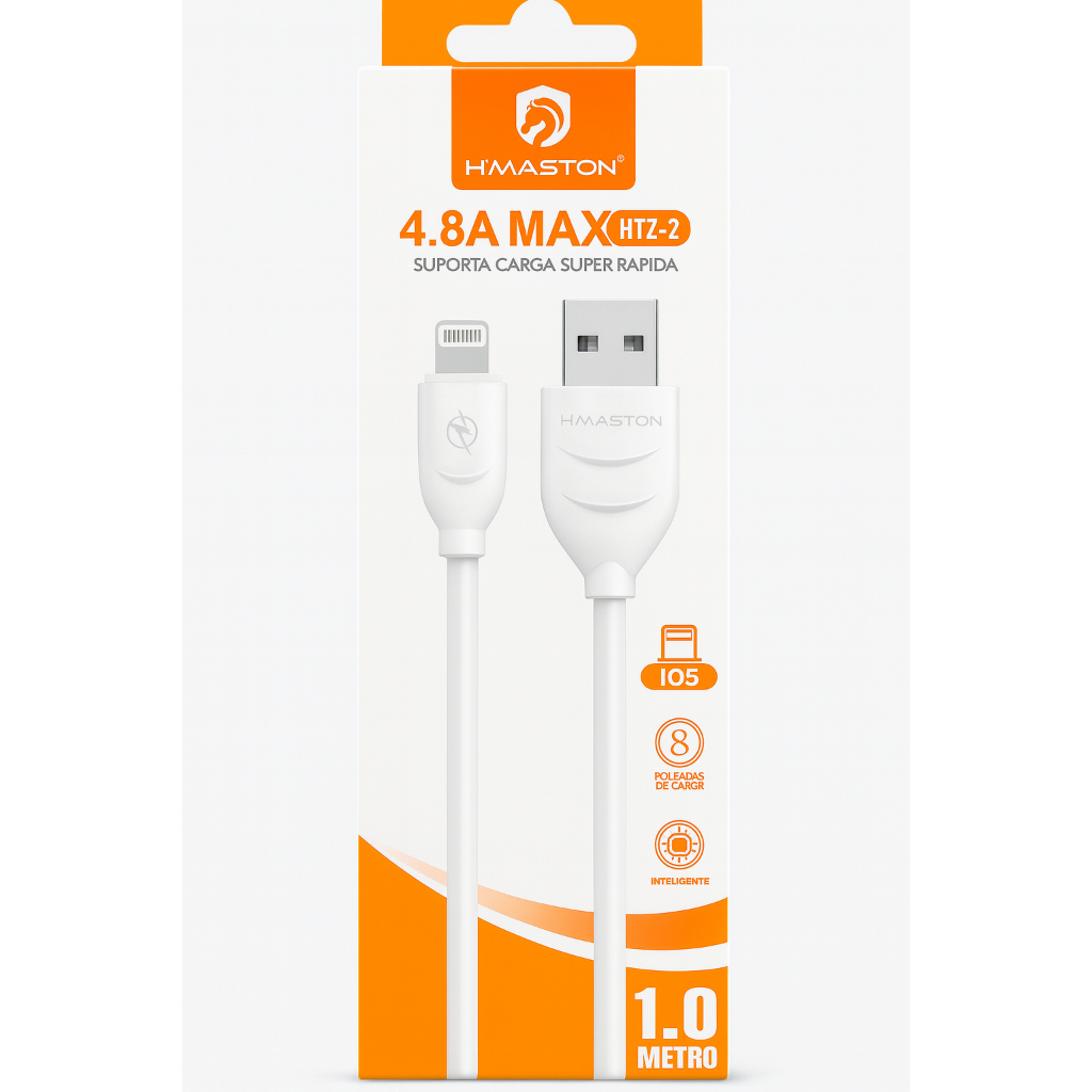 Cabo para Iphone Turbo de 1 metro H'Maston em Oferta na Shopee