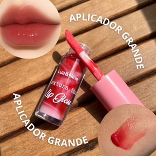Gloss Asiático laqueado Lip Balm Hidratante com Cor Vermelho Brilho Labial Morango em Oferta na Shopee
