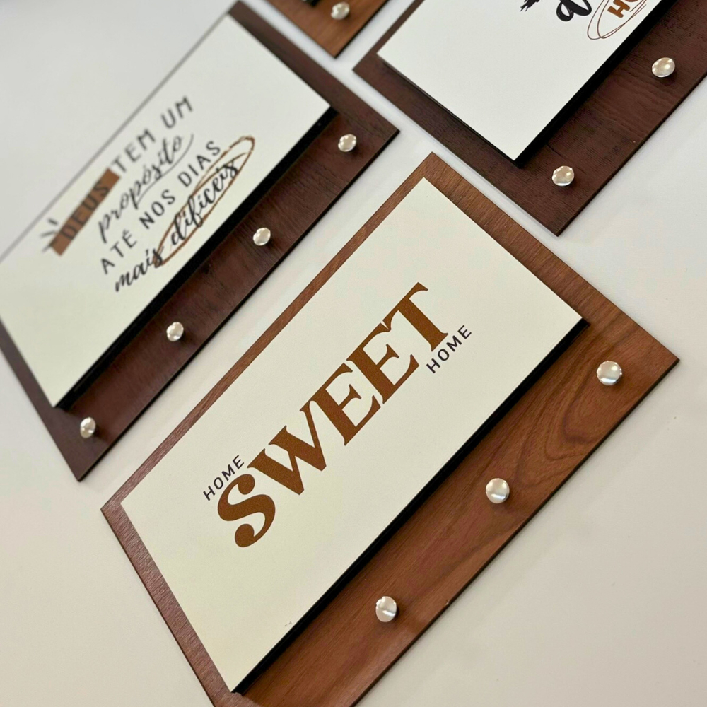 Porta Chaves Parede Mdf Amadeirado Cachepot Porta Cartas Fixação Sem Furo