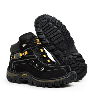 Bota Botina Masculina Adventure Polo Fran Marrom Coturno Couro Com Palmilha Confortável em Oferta na Shopee