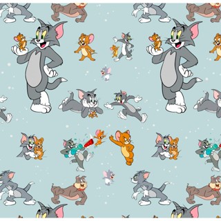 Tecido estampado Tom e Jerry 1,40m Largura x 1,00m Comprimento em Oferta na Shopee