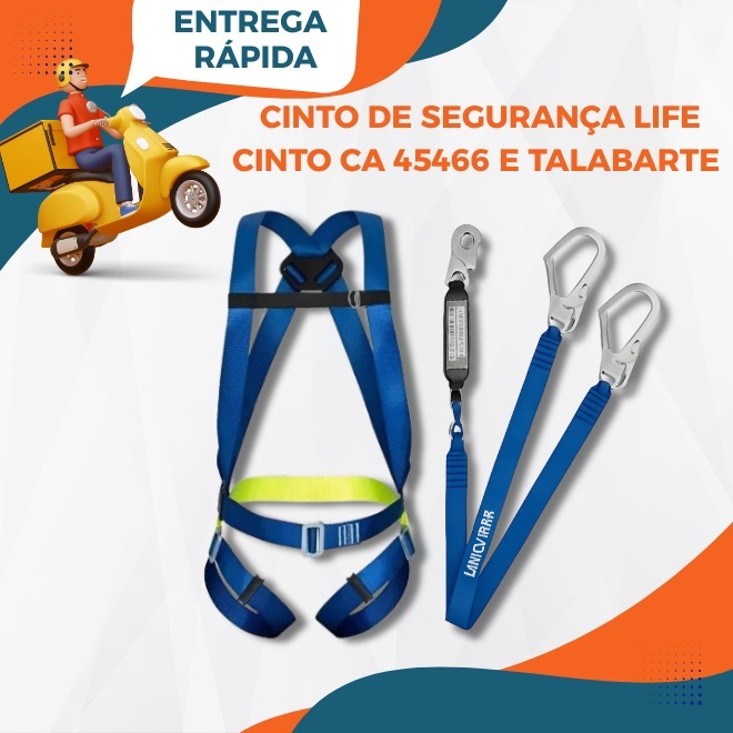 cinto de segurança paraquedista com talabarte simples 3 pontos altura segurança epi construção civil