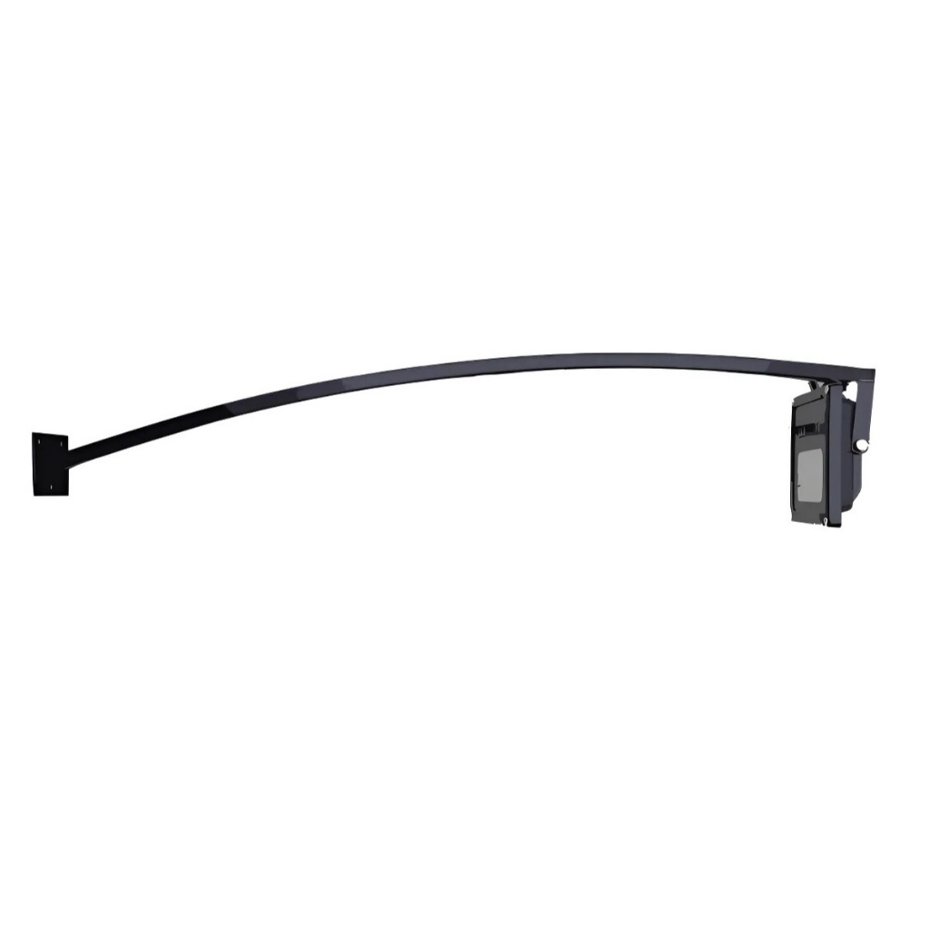 Suporte de Fachada Curvado para Refletor de Led 1m Haste Metal Aço Carbono com Pintura Eletrostática