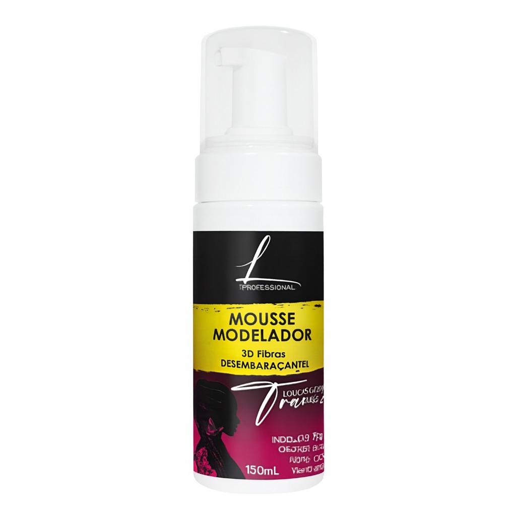 MOUSSE MODELADOR LOUCAS POR TRANÇAS, VOU DE TRANÇAS, FIXE 150ML
