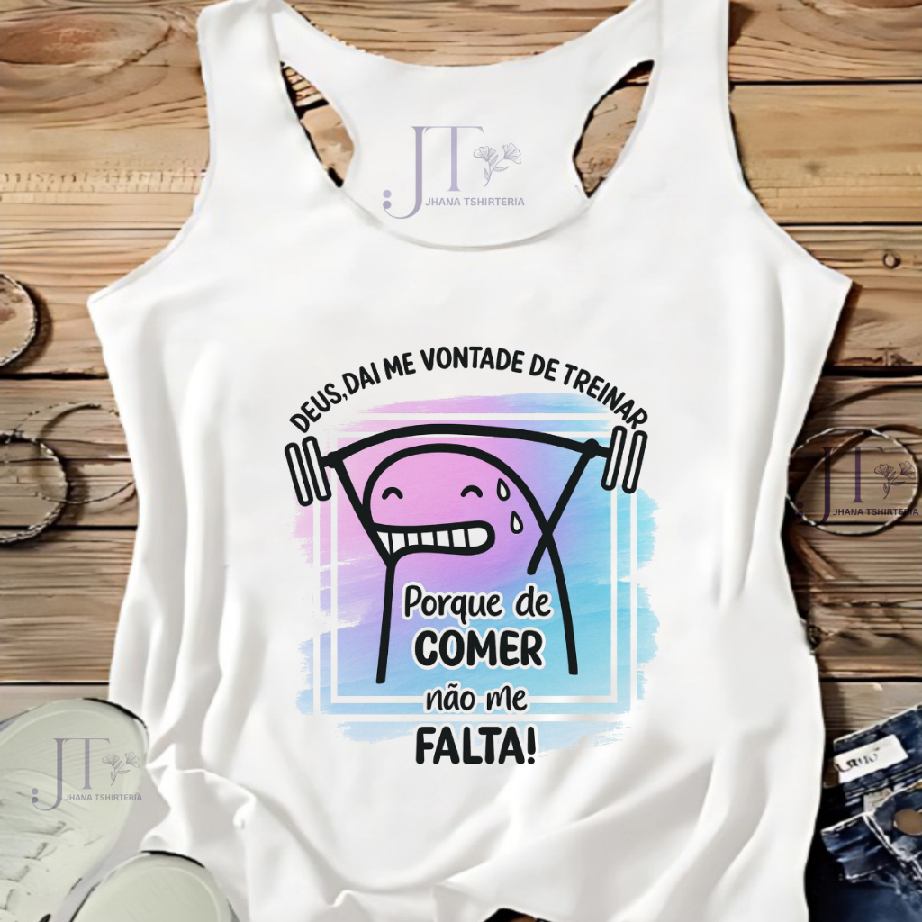 REGATA FLORK DESENHO,DEUS DAI-ME,ACADEMIA,MODA FITNES,MULHER MAROMBA,moda plus size em Oferta na Shopee