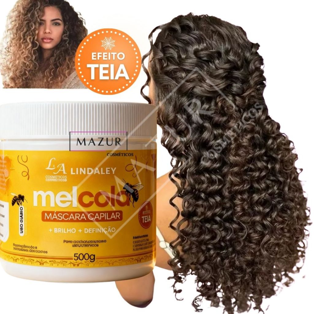 Mel Cola Fixador Definidor de Cabelos Efeito Teia Cabelos Cacheados Ondulados Crespos Fixação 500G