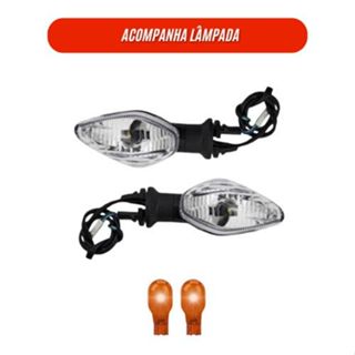 Par de Pisca Seta de Moto Cristal Cg Titan Fan Start 125 150 160 2014 a 2025 em Oferta na Shopee