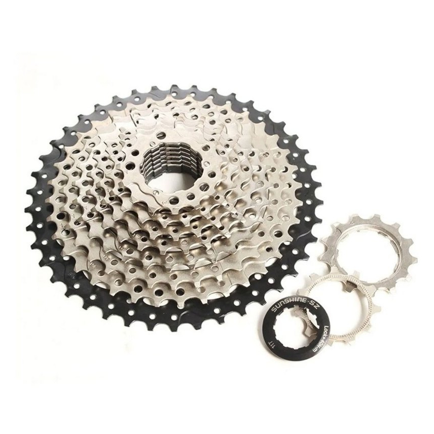 Cassete K7 Catraca Alumínio 42d/11cog 9v Compatível com Shimanno/Sramm Para Bicicleta Mtb