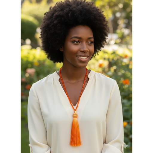 Colar Longo de Cristal com Tassel – Elegância e Estilo em Cada Detalhe! / Colar feminino longo versátil / Max Colar