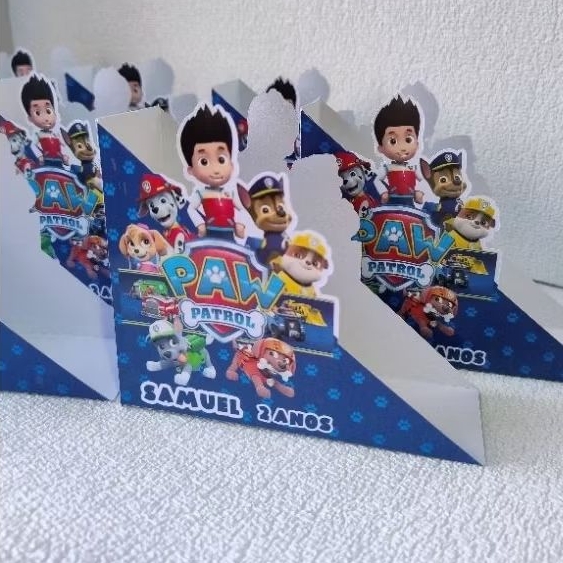 kit caixas centro de mesa porta guardanapo patrulha canina festa infantil lembrancinhas diversos temas