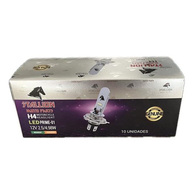 KIT 10 Led Lampada H4 Moto Carro 8000k Cavalinho Efeito Azul Super H4