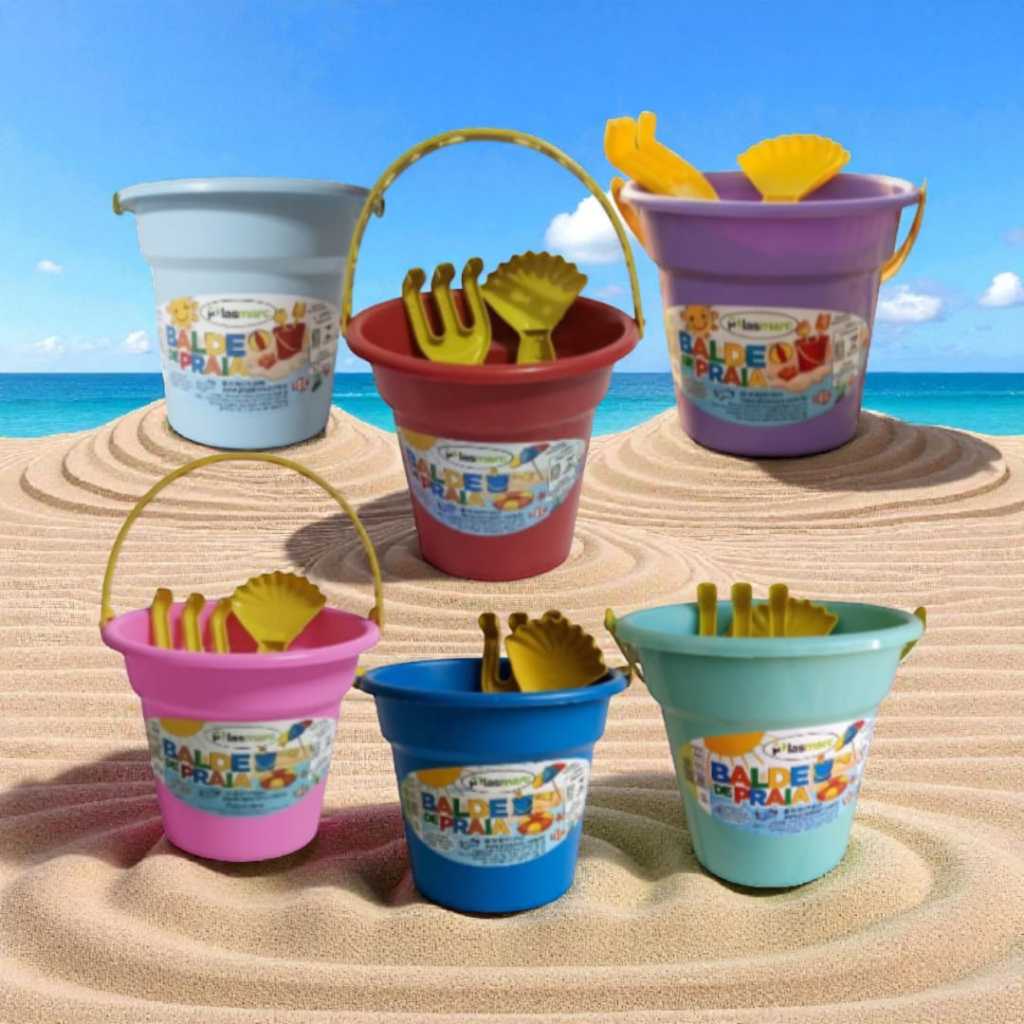 Kit 15 Baldinhos de Praia   infantil diversão das crianças ou Lembrancinha de festas