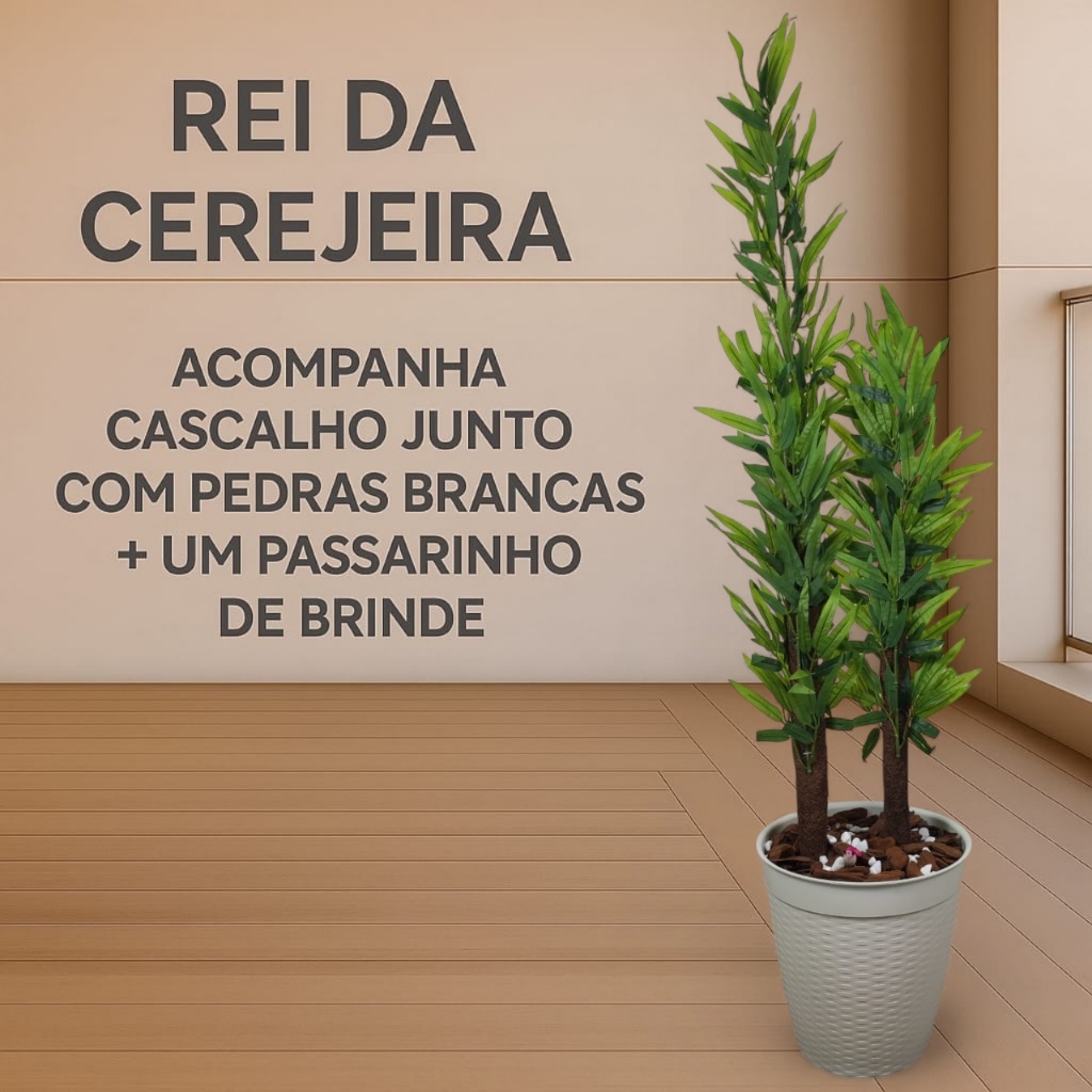 Planta Artificial Arvore Bambu Mosso da Sorte Realista Com Vaso Grande Decoração Escritorio Casa Sala