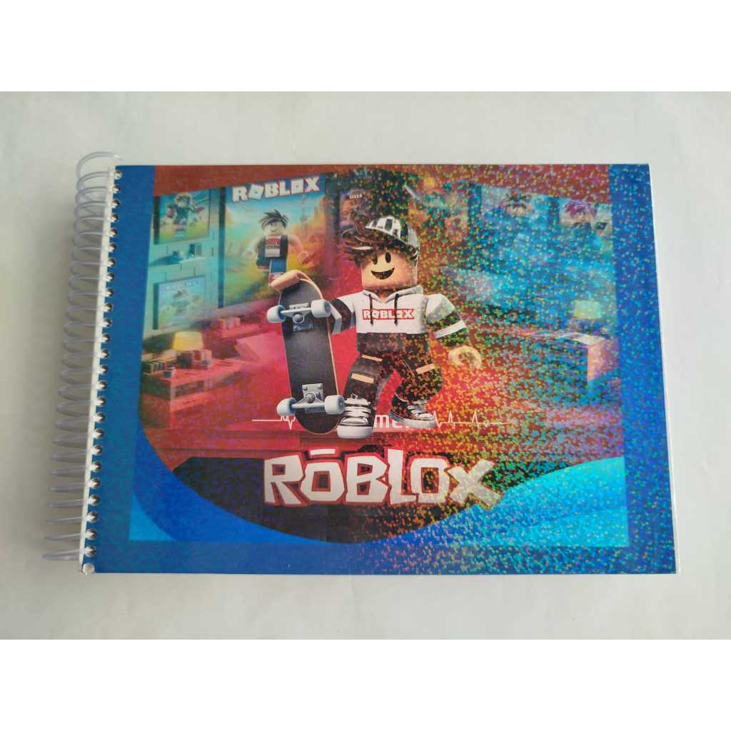 Caderno para Colorir Roblox | A5 15x21 | Papel Premium 180g | Com Acetato | Desenhos Infantis em Oferta na Shopee