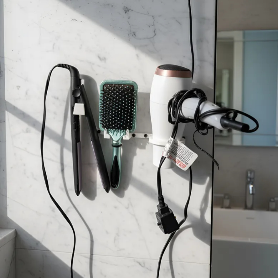 Suporte para Secador de Cabelo, Chapinha e Escova em Oferta na Shopee