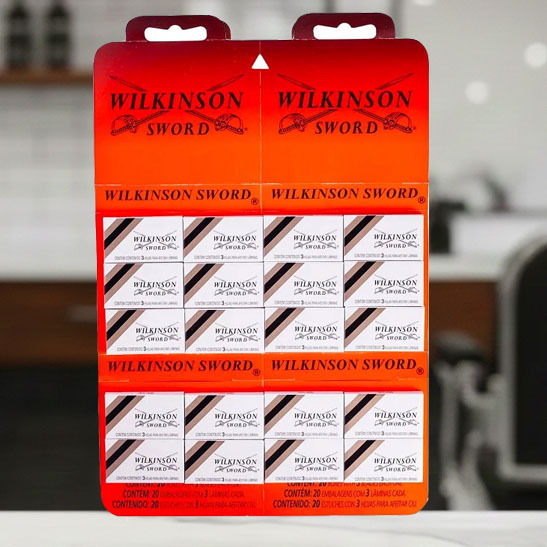Cartela Lâmina Wilkinson Sword Original Gilette 60 Unidades