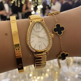 Kit Conjunto Relógio Feminino Dourado com Pulseira Pulseira Acessórios Femininos Relógio em Oferta na Shopee
