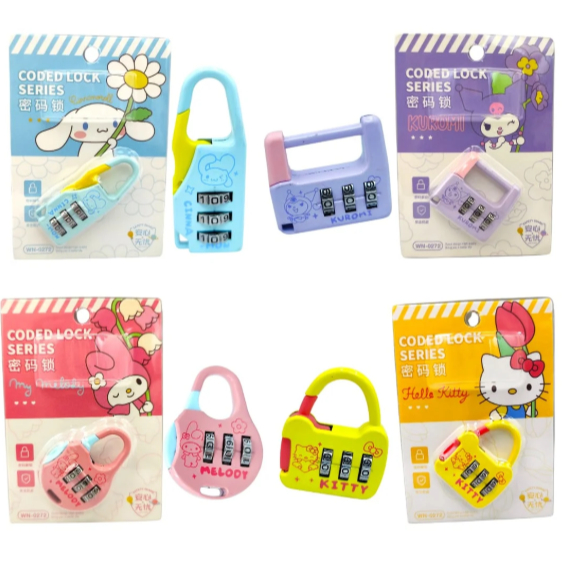 Cadeado com Senha Hello Kitty – Modelos Diversos - para mochilas/academia/armário em Oferta na Shopee