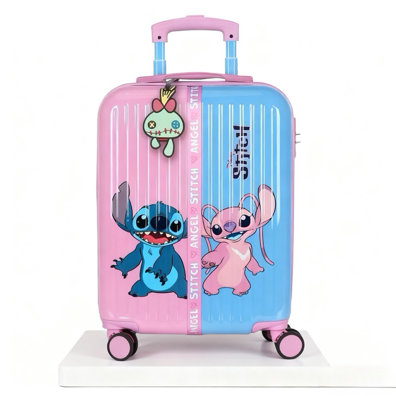 Mala Infantil Stitch & Angel – Com Rodinhas 360° | Ideal para Viagem e Escola