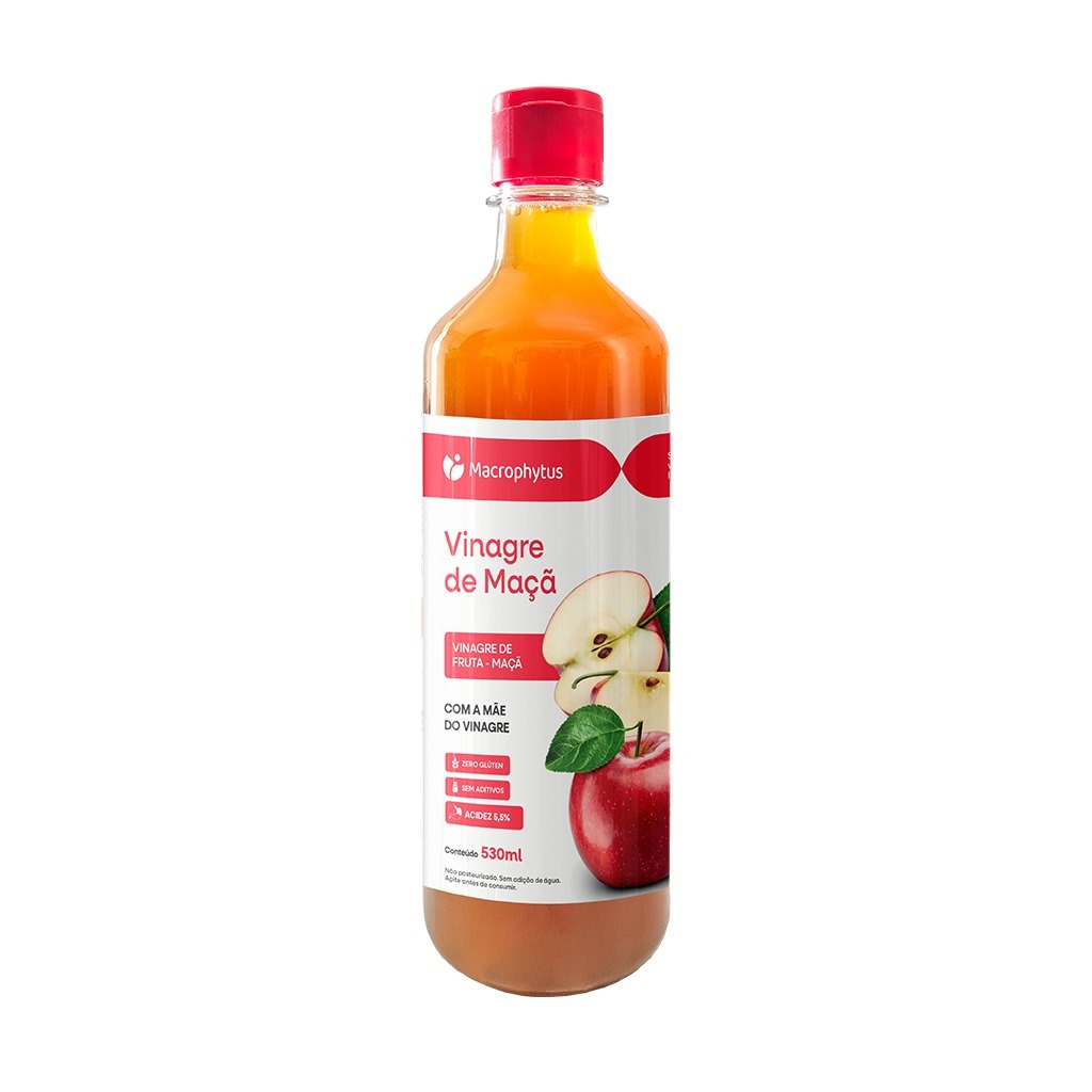 Vinagre de Maçã 100% - zero açúcar 5,5 Acidez (Garrafa Pet) 550ml