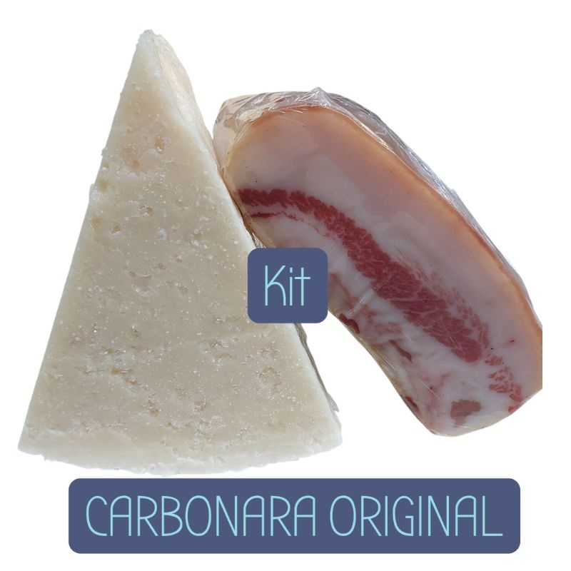 KIT PARA CARBONARA ORIGINAL GUANCIALE 250g QUEIJO PECORINO ITÁLIA 250g em Oferta na Shopee