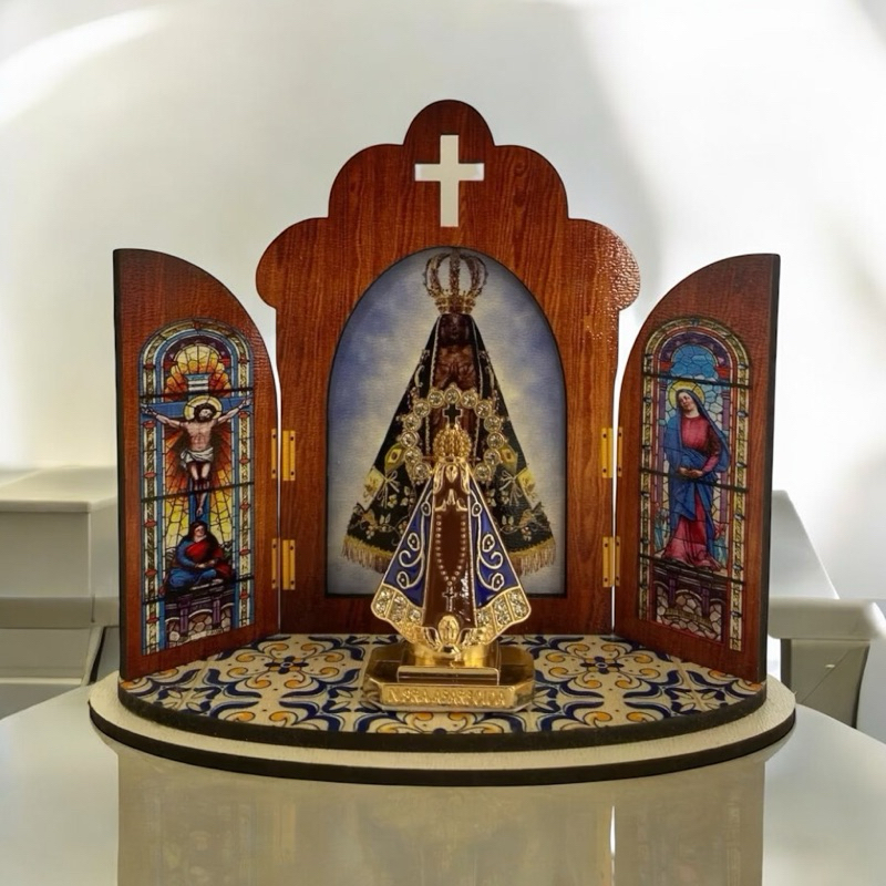 CAPELA PORTUGUESA Altar Oratório NOSSA SENHORA APARECIDA — imagem 2 de 2