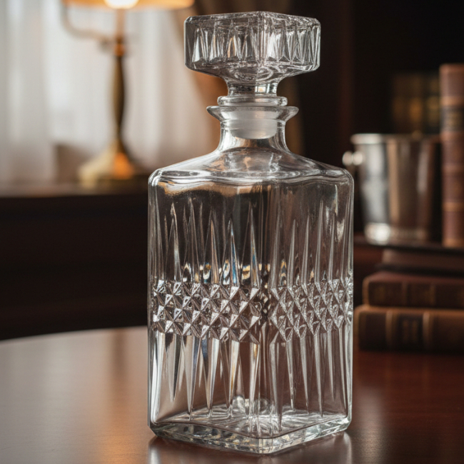 Licoreira Garrafa De Vidro Para Whisky Uisque Decanter Decoração Mini Bar Em Casa Presente Elegante