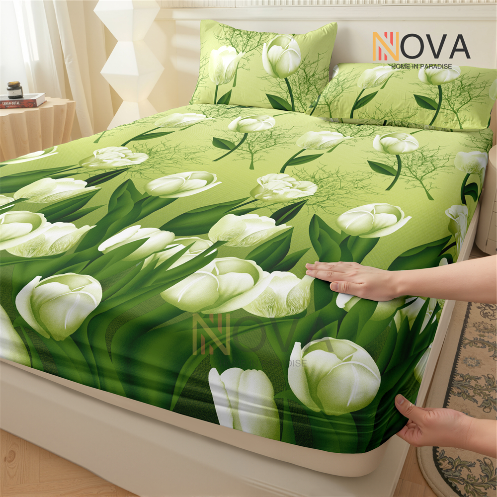 Novo  Flores Jogo De Lençol 03 Peças Não desaparecerá SOLTEIRO CASAL QUEEN Percal Ponto Palito em Oferta na Shopee