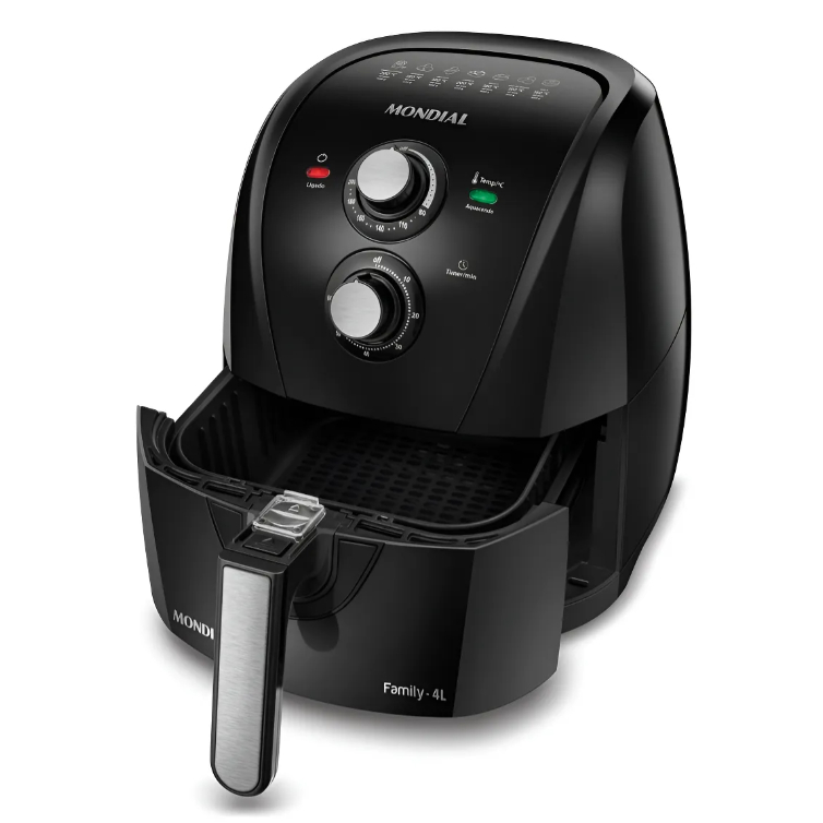 Fritadeira Sem Óleo Air Fryer 4l Mondial Preto 1500w Afn-40-fb (127) (produto novo de mostruário, sem caixa original)