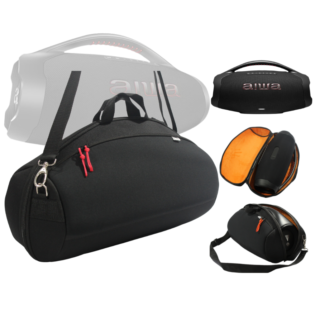 Capa Case Mala Compatìvel Com Som - Boombox Aiwa - Reforçada Com Bolso New