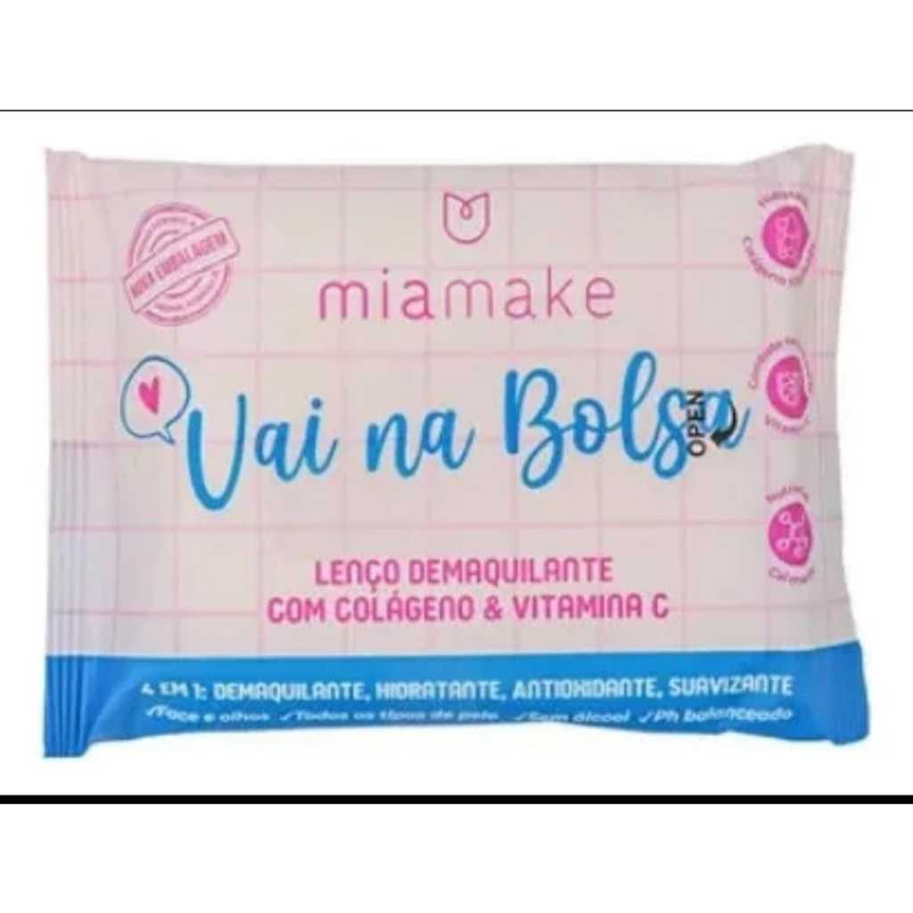 Lenço Demaquilante 4 Em 1 Com Colágeno & Vitamina C Vai Na Bolsa