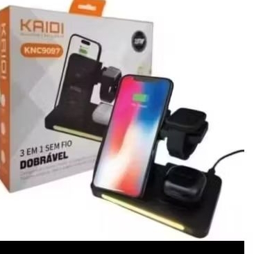carregador indução 3 em 1 dock station p /watch Air pods -nfc✅🌟