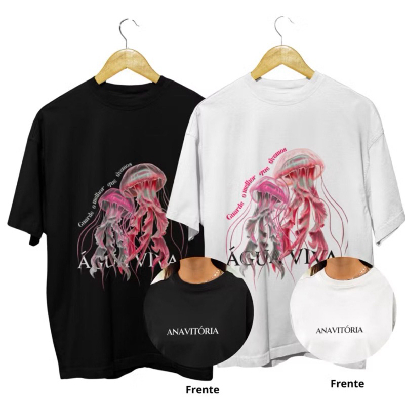 camiseta Oversized Anavitoria Esquinas Personalizada