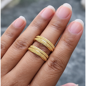 Anel feminino em Aço Inoxidável antialérgico Alto Brilho