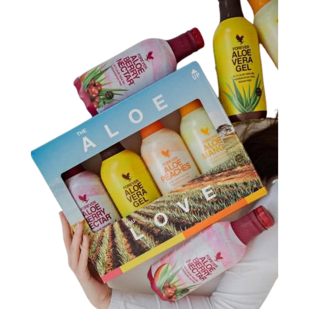 kit de1, 2,3 Forever Aloe Vera Gel 1L Bebida a base de aloe vera 100% estabilizada Barbosa Original