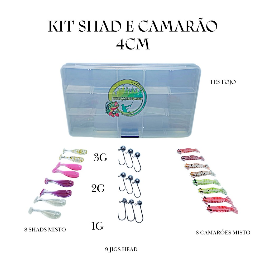 kit ultra light 4 cm 26 unidades micro camarão micro shad BARRIGUDINHO PROMOÇÃO LIMITADA!!!!!
