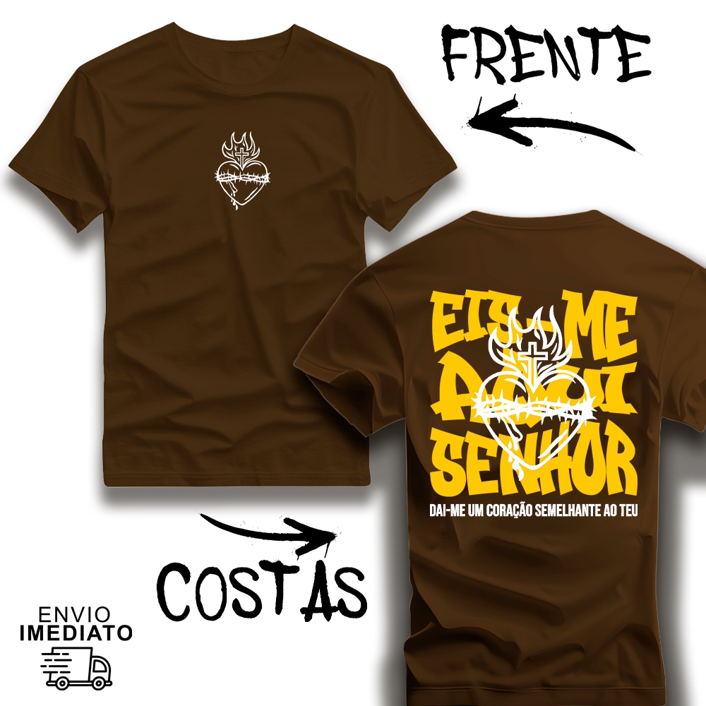 Camiseta Cristã Streeatwear T-shirt Confortável ''EIS- ME AQUI'' Alta Qualidade Envio Imediato - 27 em Oferta na Shopee
