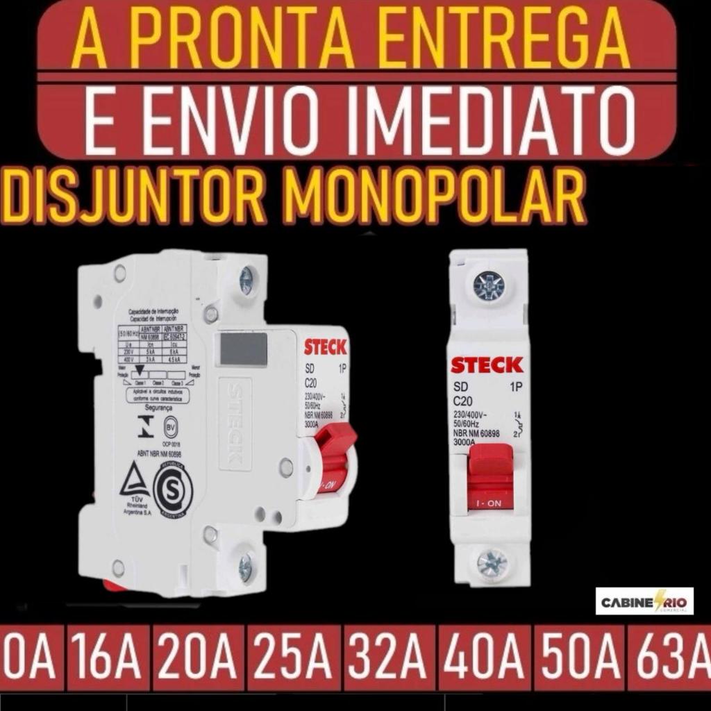 Disjuntor Steck SD Curva C – MONOPOLAR em Oferta na Shopee