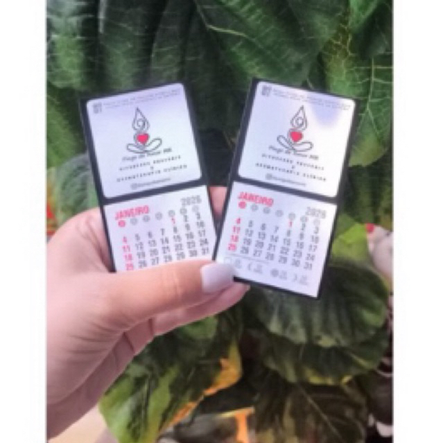 Mini calendário 2026 ima de geladeira - personalizado com foto, logo - lembrancinhas