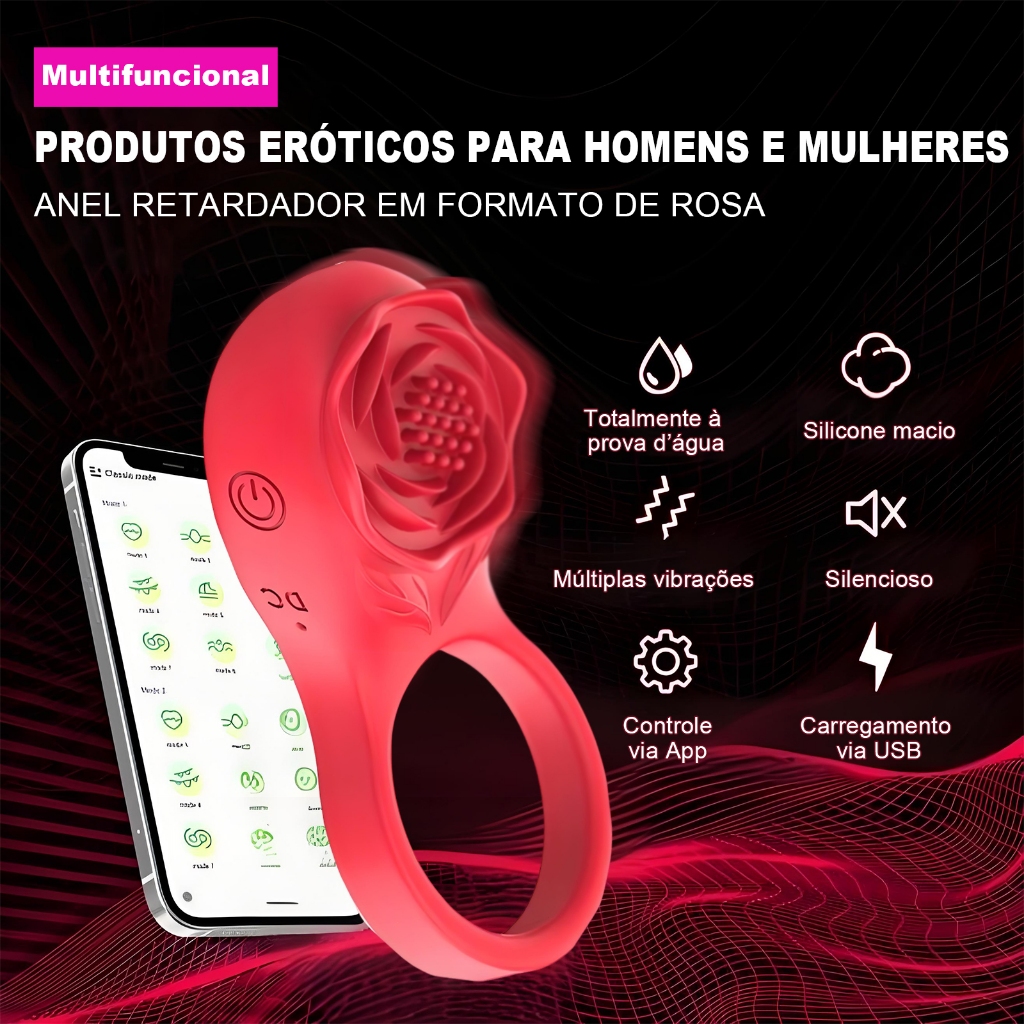 Anel Vibratório Masculino com Estimulador de Clitóris – Dupla Estimulação em Oferta na Shopee