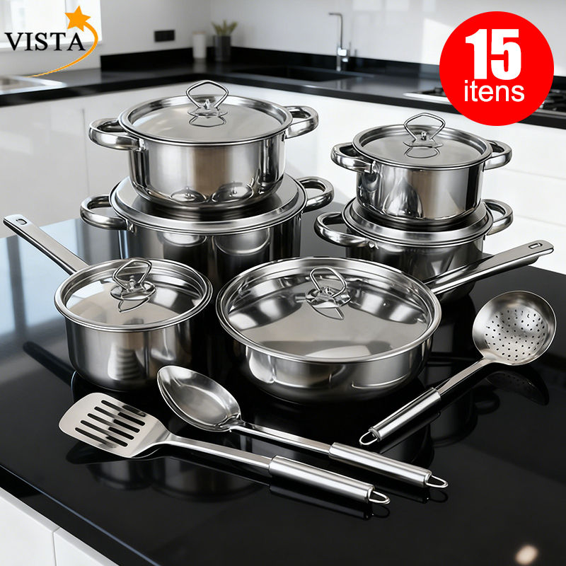 Frigideira Inox com Tampa - Comprar com Melhor Preço em Utensílios de Cozinha