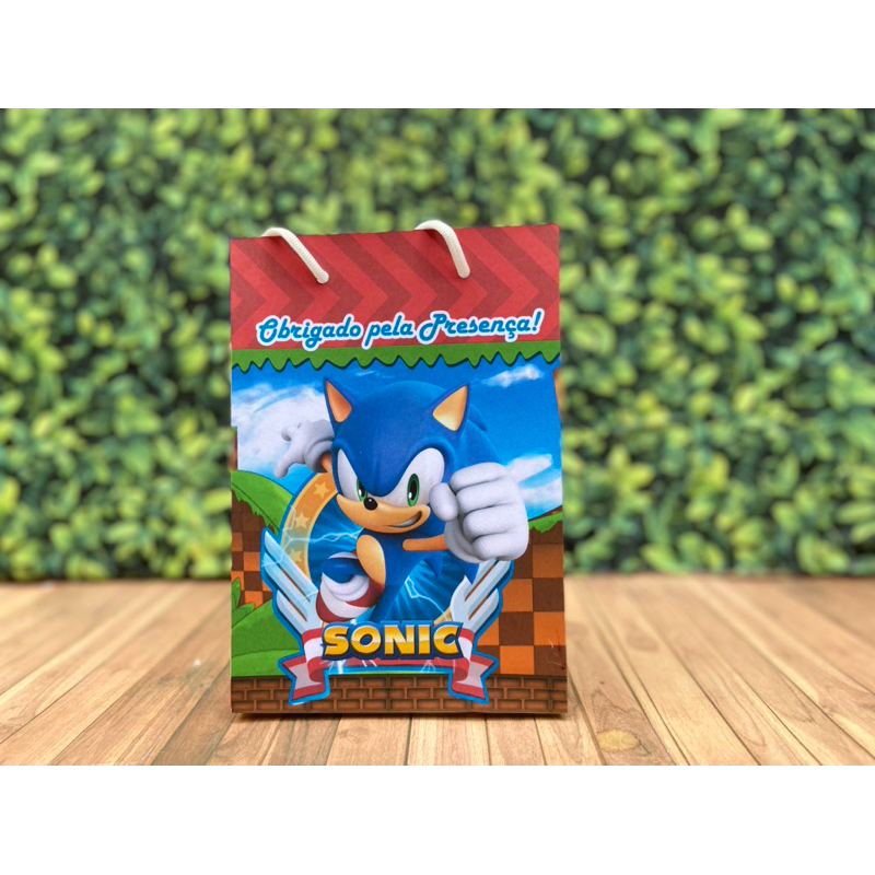 Sacolinha Surpresa SONIC Personalizada Festa Infantil Lembrancinha Aniversário Qualquer Tema