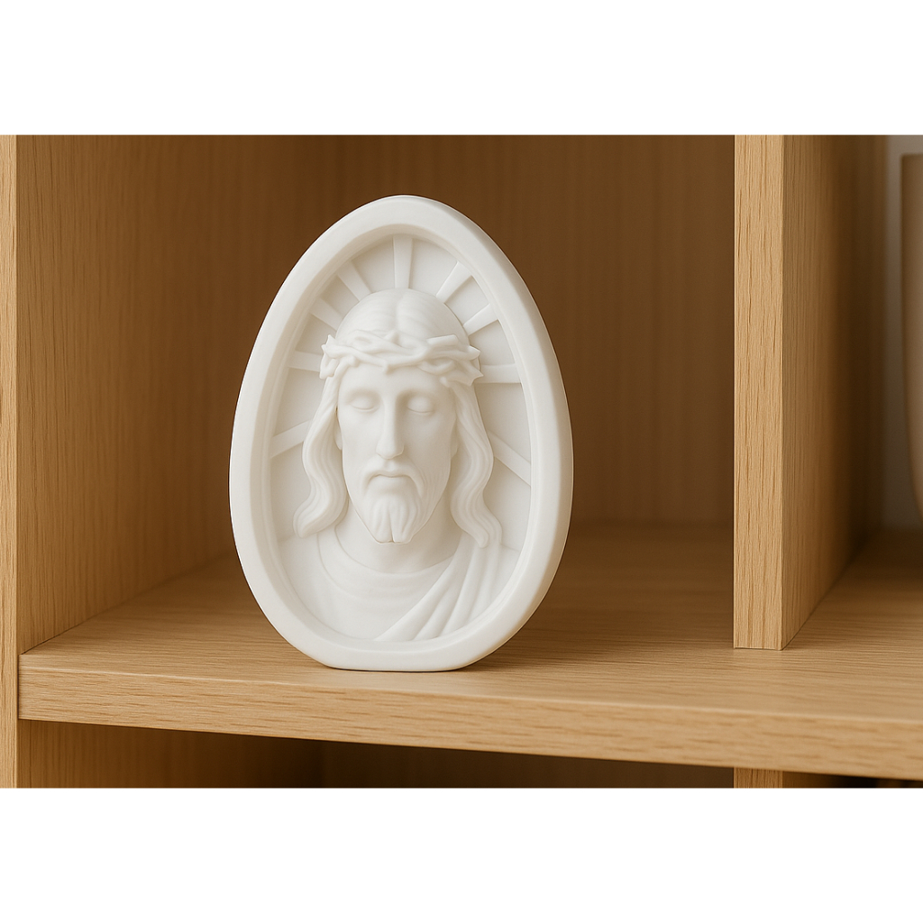 Imagem Face de Cristo - Moldura Decoração Minimalista Sacra Religiosa Decoração sala rack escritório oração Arte Sacra