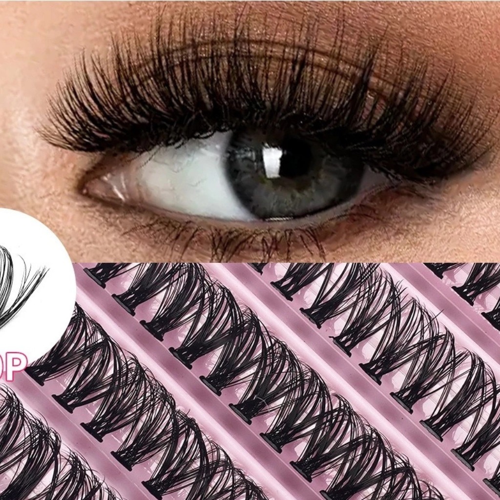 Kit Cílios Tufo Lokas Por Beleza Completo Cola Bond + finalizador + Pinça Aplicadora Profissional