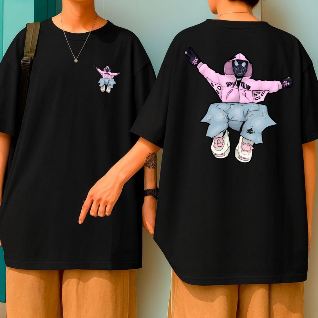 Camiseta 100% Algodão Fio 30.1 Estampa Streetwear Spider Man Hoodie Envio Imediato